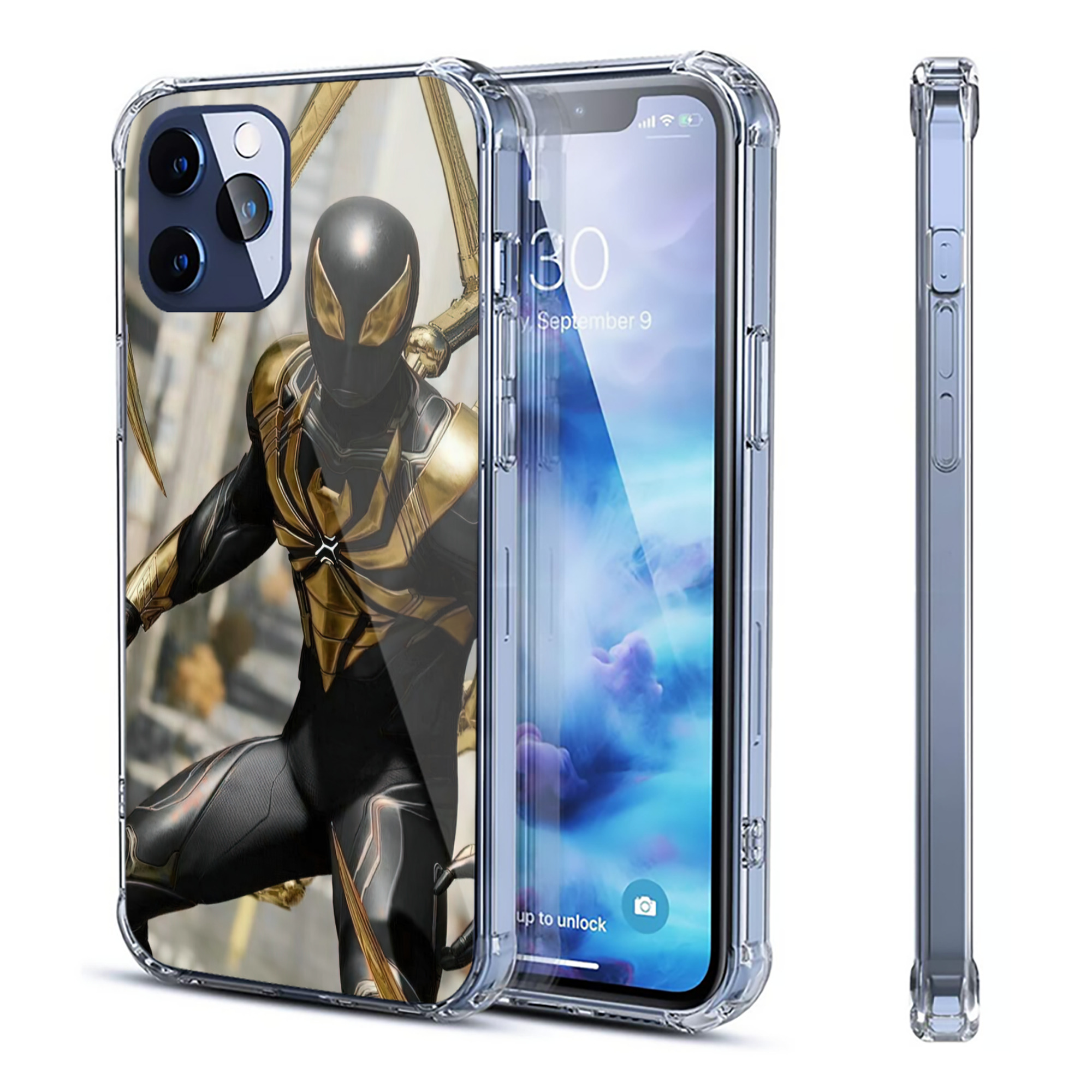 （画像用） Spider Man スパイダーマン 【iPhone 12シリーズ対応】透明スマホケース（クリアソフトケース）